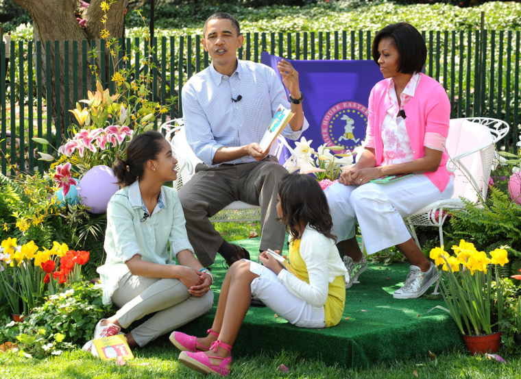 Image: Obama's host White House Easter Egg Roll in Washington
